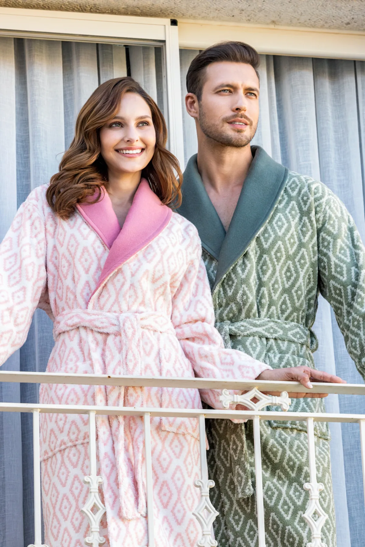 Özdilek%20Seam%20Aile%20Seti%20Pembe-Yeşil