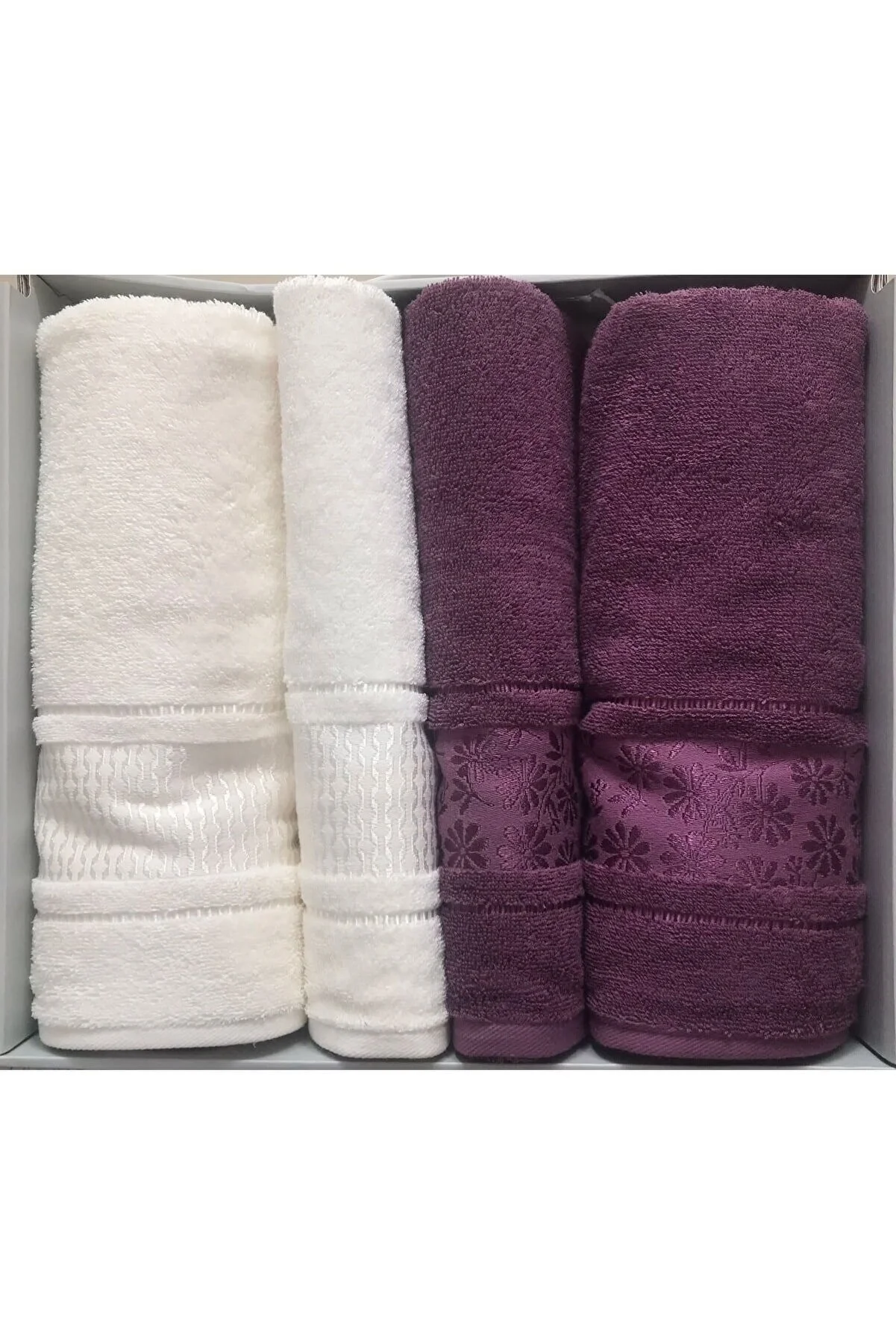 Özdilek Blossom Best Set Hamam Set Mürdüm - Krem