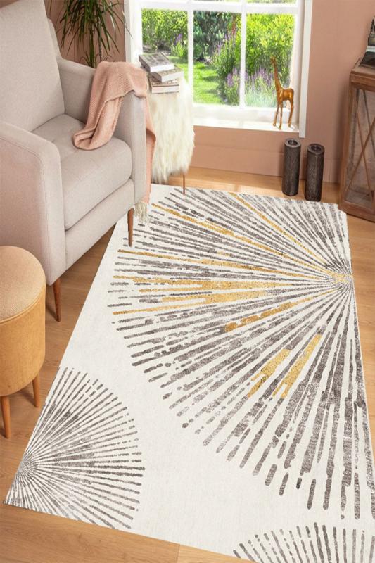 Eco concept, Nude Renk Halı, Çizgili, Geometrik Desen Salon Halısı, Modern Desen Halı, Salon Halısı, Antre Halısı, Mutfak Halısı, Kaymaz Taban Halı, Yıkanabilir Halı, Leke Tutmaz Halı, Dekoratif Salon Halısı