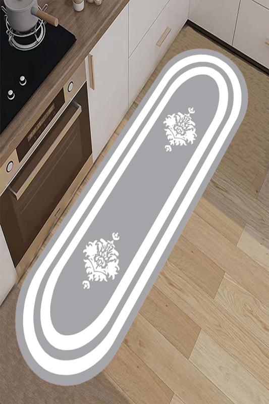 Eco concept, Gri Renk Oval Halı, Beyaz Çizgili Oval Halı, Göbekli Halı, Şekilli Halı, Modern Desen Halı, Oval Salon Halısı, Antre Halısı, Mutfak Halısı, Kaymaz Taban Halı, Yıkanabilir Halı, Leke Tutmaz Halı, Dekoratif Salon Halısı