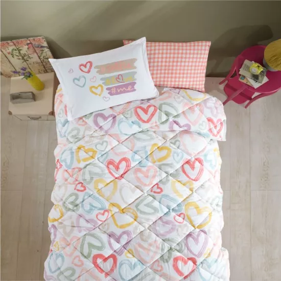 Clasy Ranforce Tek Kişilik Uyku Seti %100 Pamuk Pembe