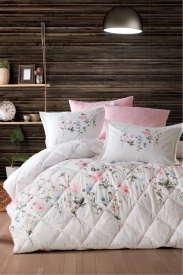 Clasy Ranforce Çift Kişilik Uyku Seti %100 Pamuk  Pembe