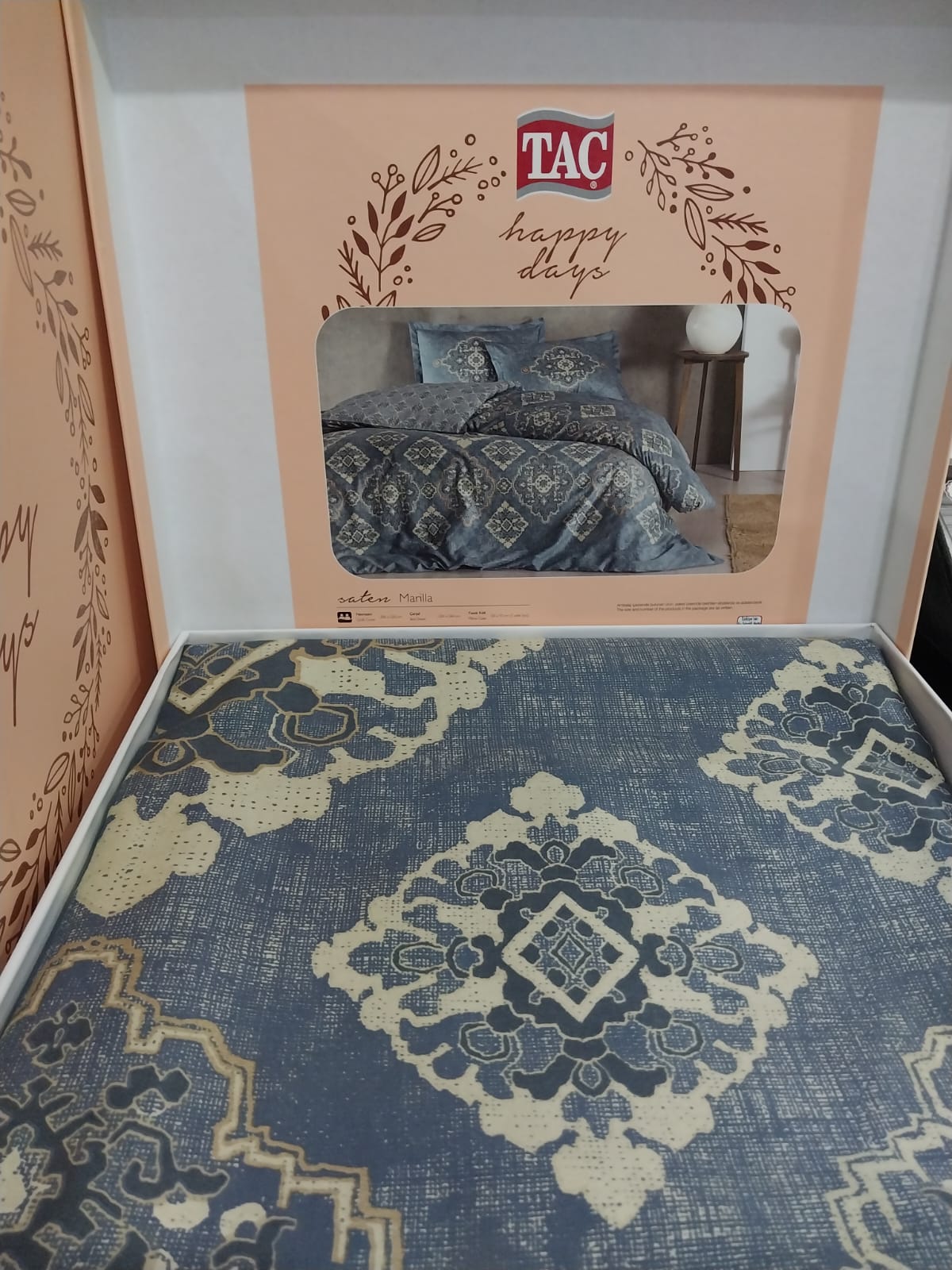 Taç Marilla Saten Çift Kişilik Nevresim Takımı
