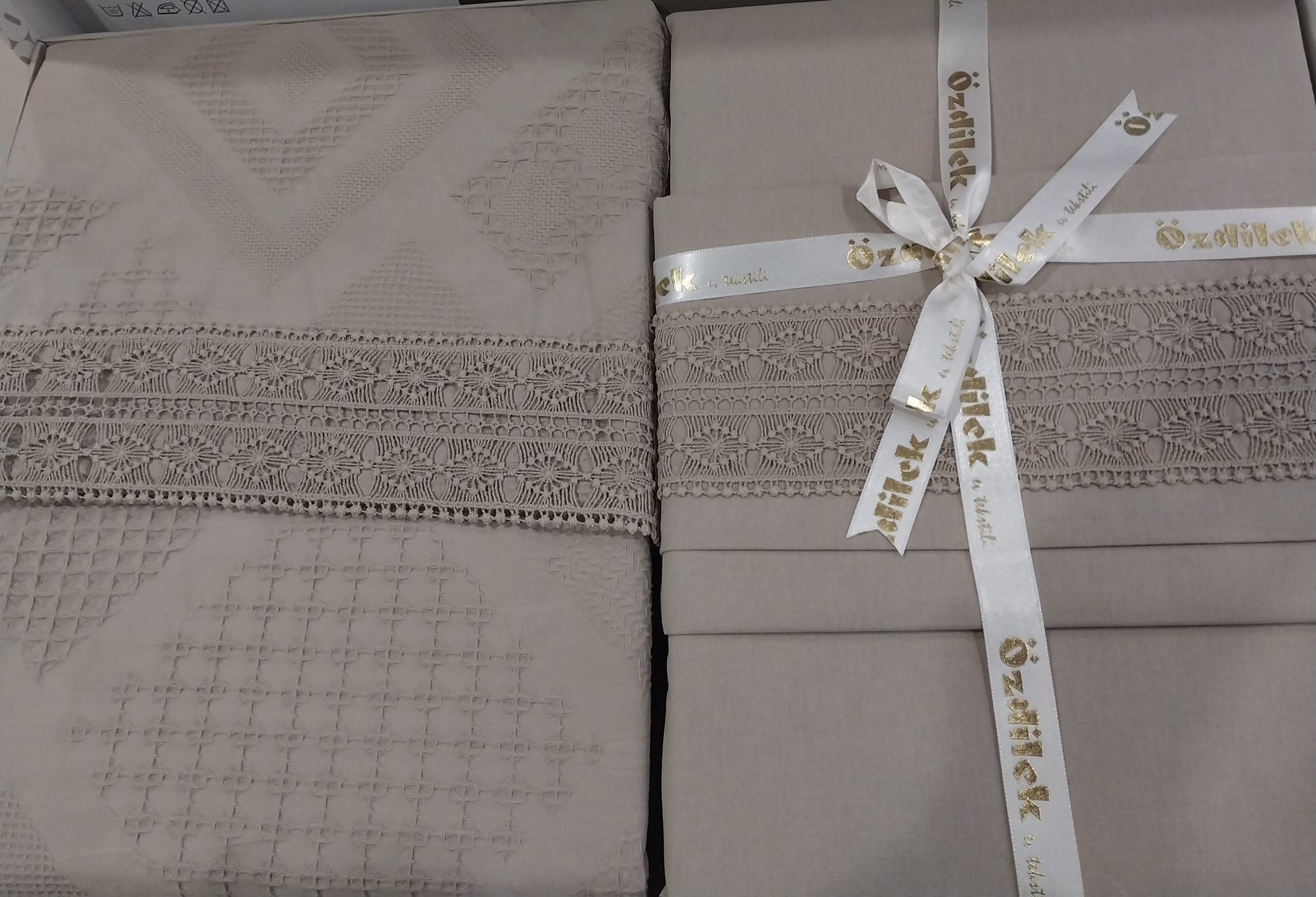 Özdilek Tiara Gelin Seti (7 Parça) Bej